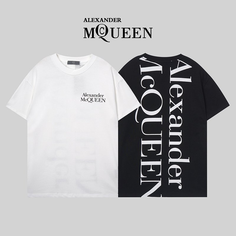 Футболка Alexander Mcqueen With Beautiful Text Logo "White" фото № 3