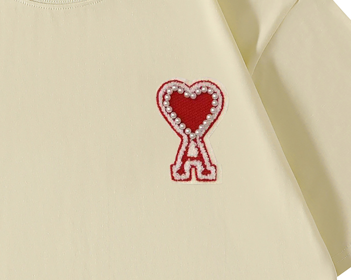 Футболка Amiri With Beads "Cream" фото № 2