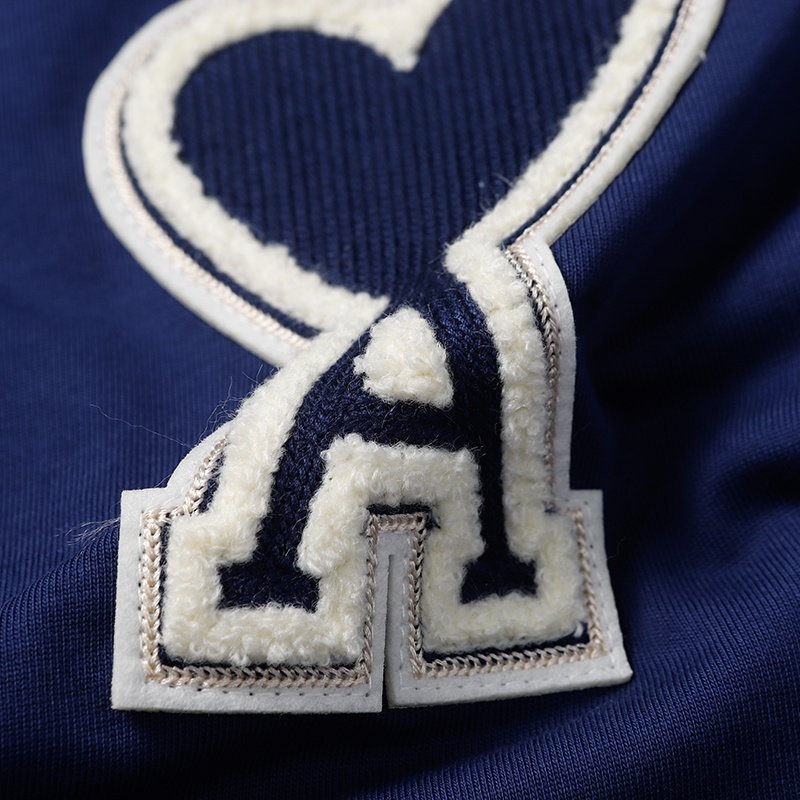 Футболка Amiri Logo With White Border "Blue" фото № 3