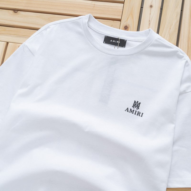 Футболка Amiri With Small Logo On Both Sides "White" фото № 3