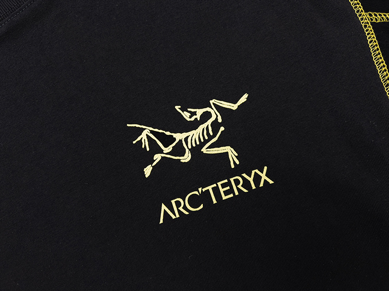 Футболка Arcteryx With Stripes On The Sleeves "Black" фото № 2