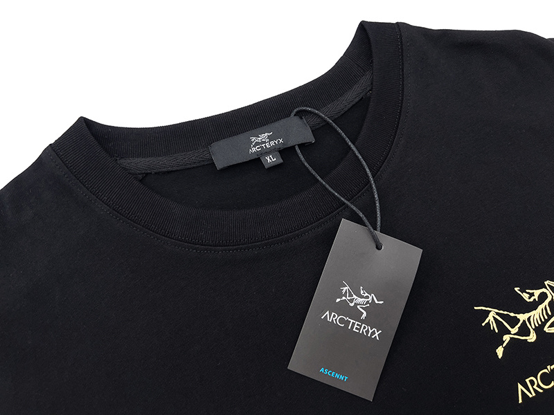 Футболка Arcteryx With Stripes On The Sleeves "Black" фото № 6