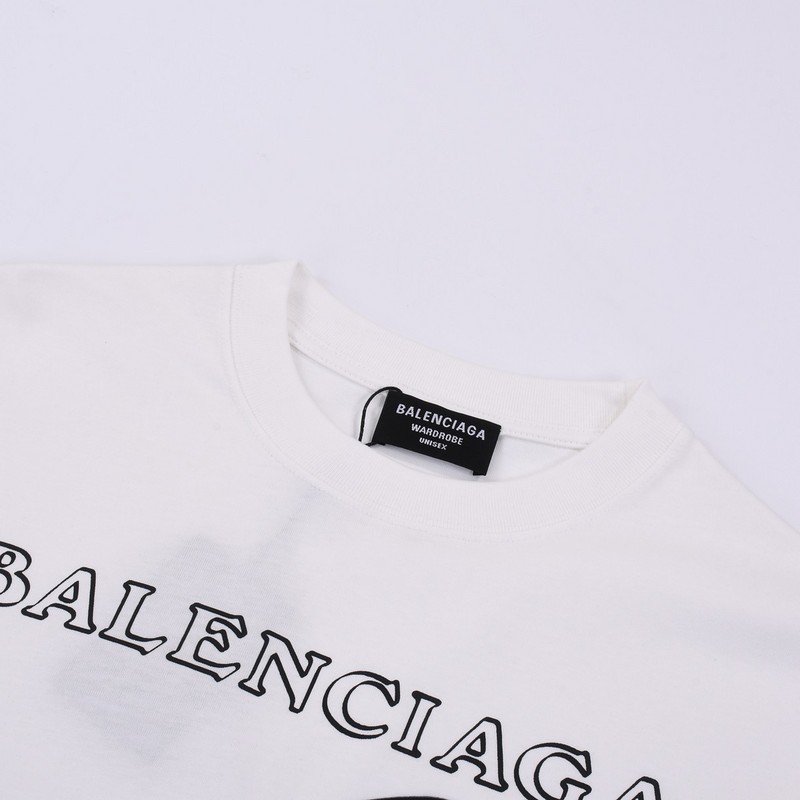 Футболка Balenciaga With The Image Of Shark "White" фото № 7