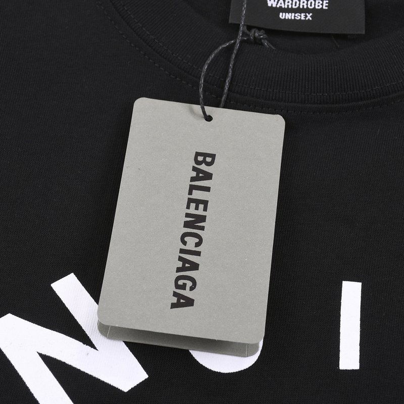 Футболка Balenciaga X Adidas With Text Logo And Emblem "Black" фото № 5