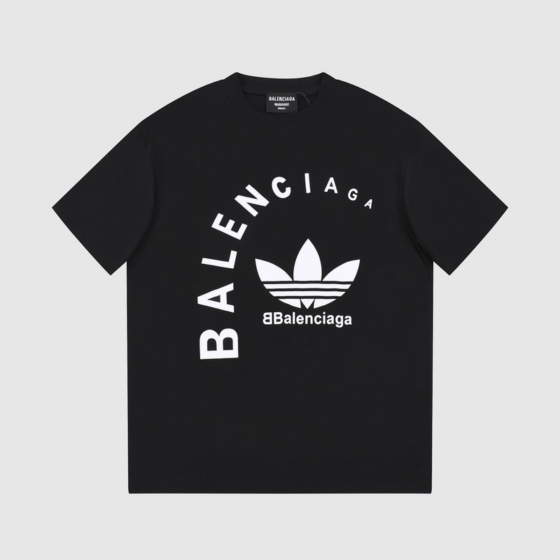 Футболка Balenciaga X Adidas With Text Logo And Emblem "Black" фото № 6