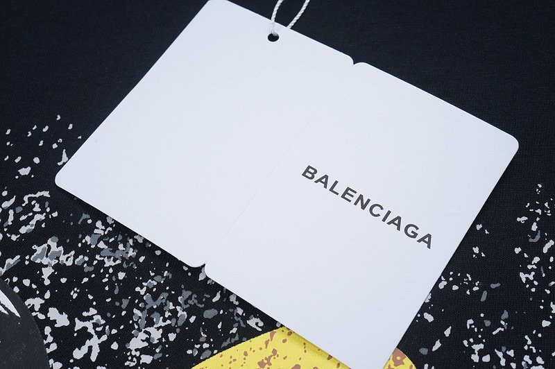 Футболка Balenciaga Ball Pear And Wise Man Print "Black" фото № 5