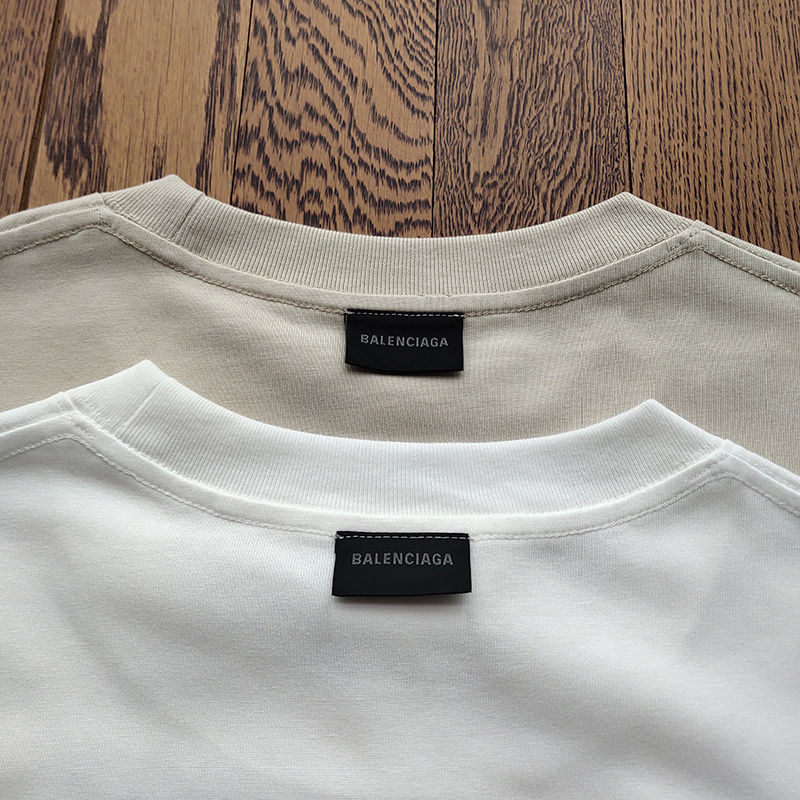 Футболка Balenciaga With Print And Logo "Beige" фото № 3