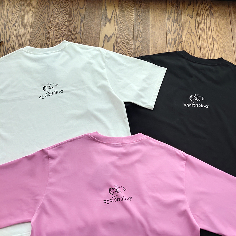 Футболка Balenciaga Interesting Emblem "White" фото № 4