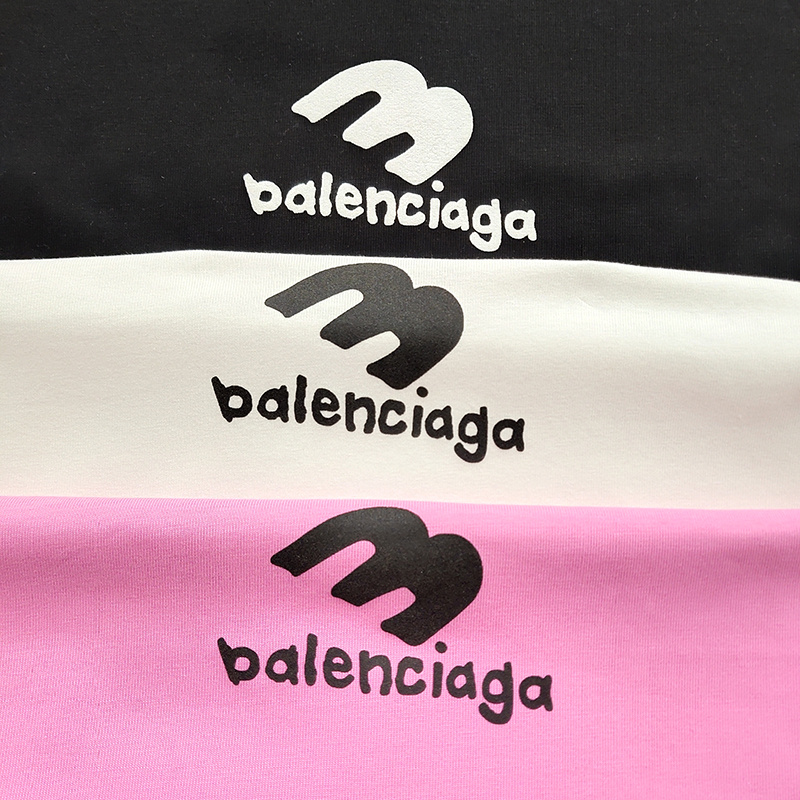 Футболка Balenciaga Interesting Emblem "White" фото № 3
