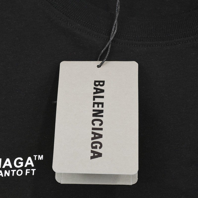 Футболка Balenciaga With Different Logos - Print "Black" фото № 6