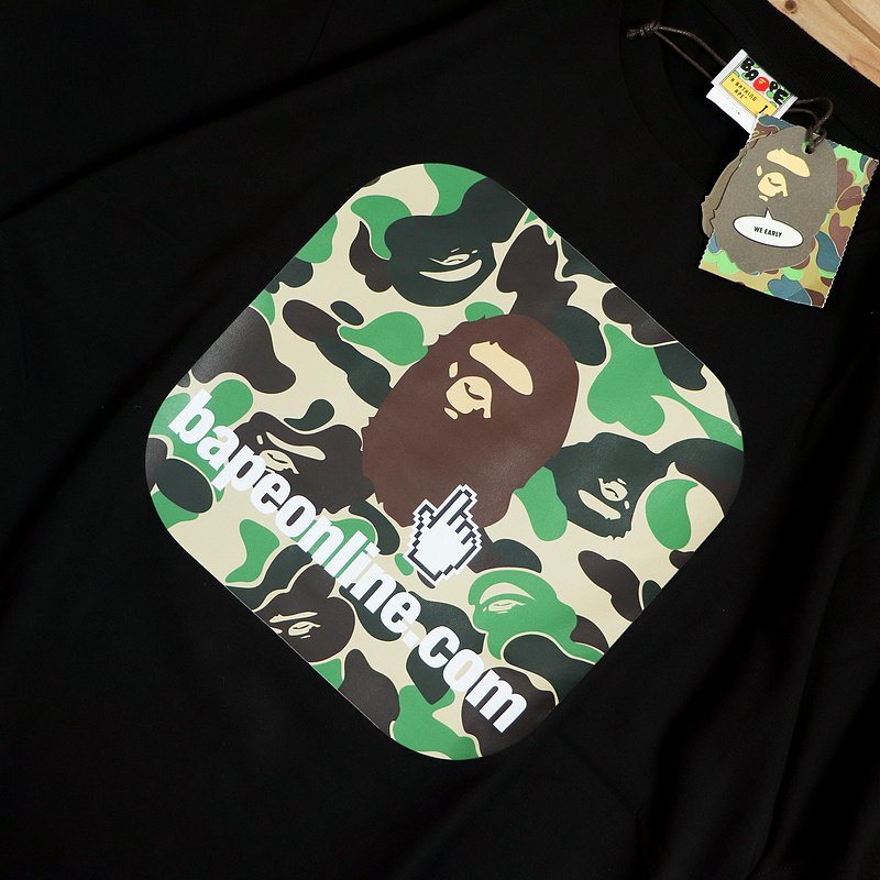 Футболка Bape Logo With Cursor "Black" фото № 5
