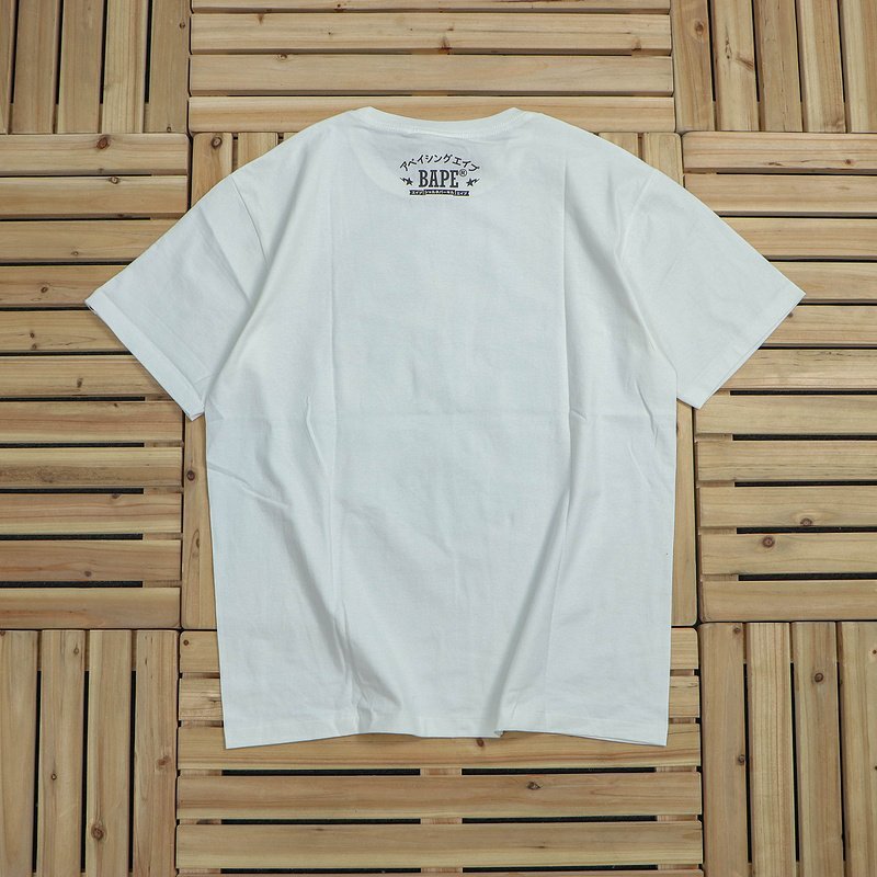 Футболка Bape Camouflage Logo With Hieroglyphs "White" фото № 2