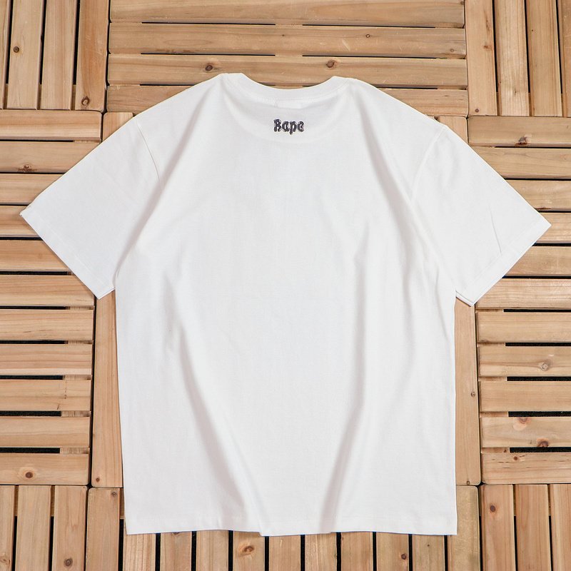 Футболка Bape Front Red Logo "White" фото № 2