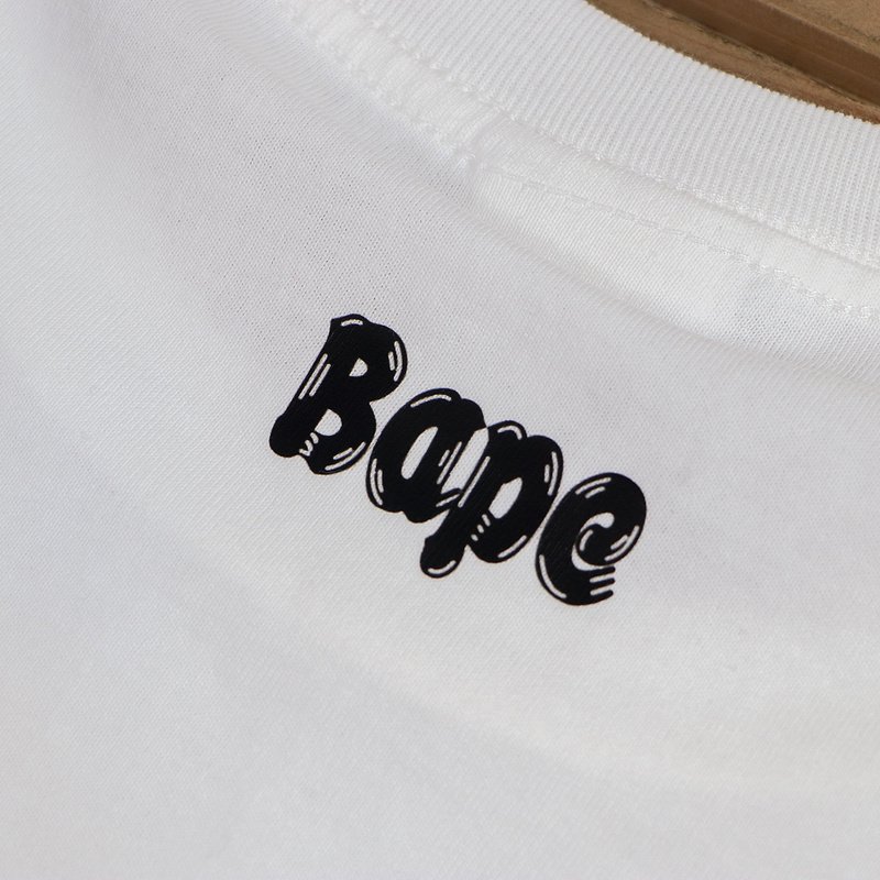 Футболка Bape Front Red Logo "White" фото № 3