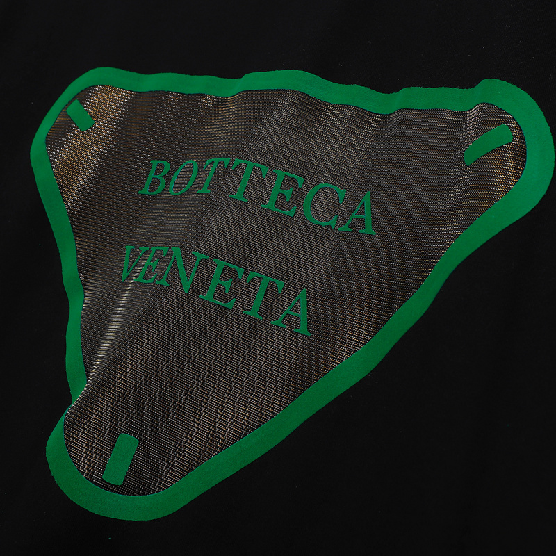 Футболка Bottega Veneta Crystal With The Inscription "Black" фото № 4