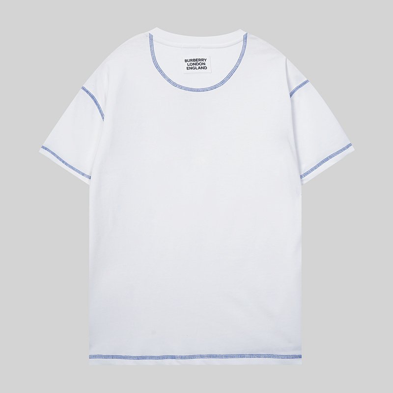 Футболка Burberry With Blue Edging "White" фото № 4