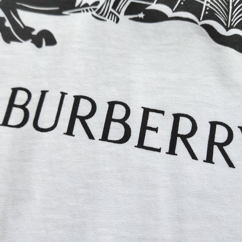 Футболка Burberry Textual Logo "White" фото № 3