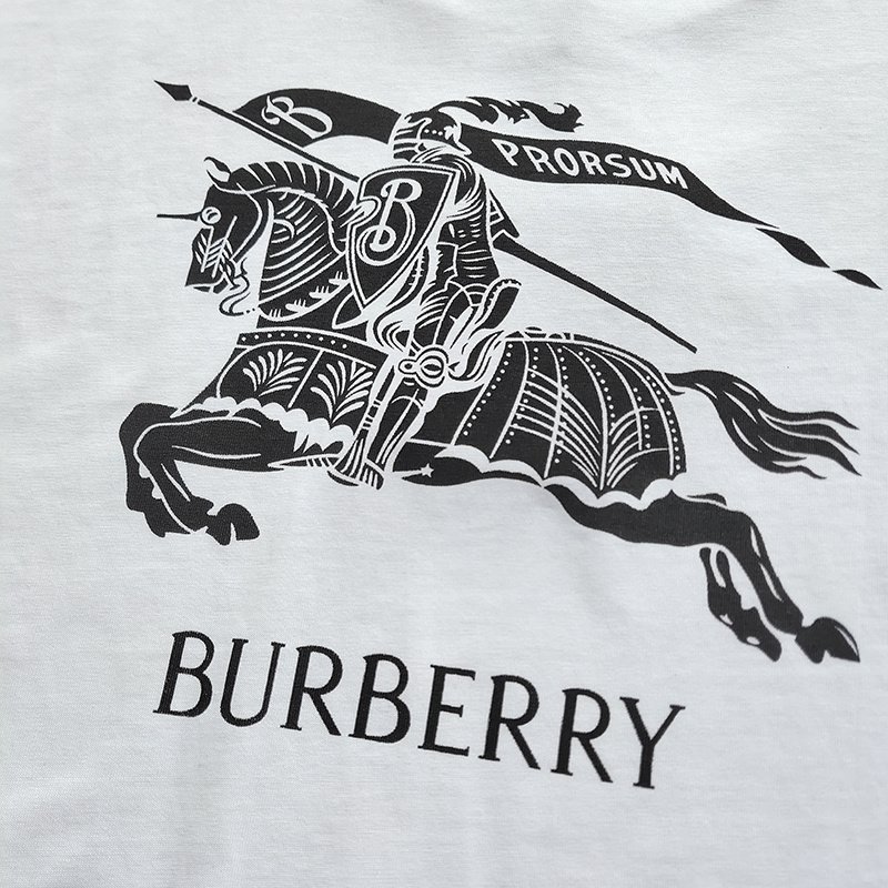 Футболка Burberry Textual Logo "White" фото № 5
