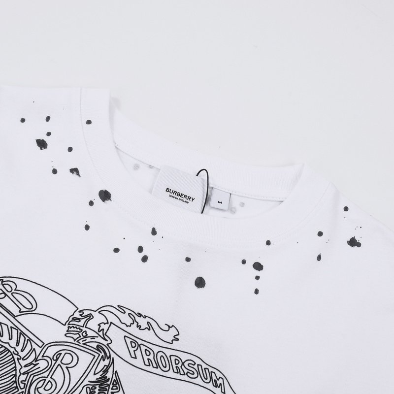 Футболка Burberry Decorated With Spots "White" фото № 4