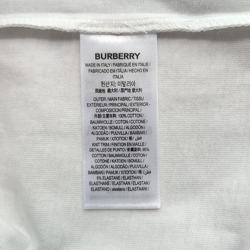 Футболка Burberry Large Sizes "White" фото № 2