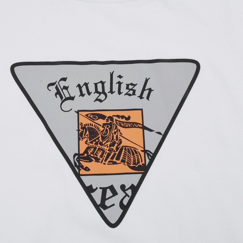 Футболка Burberry Logo In An Inverted Triangle "White" фото № 5