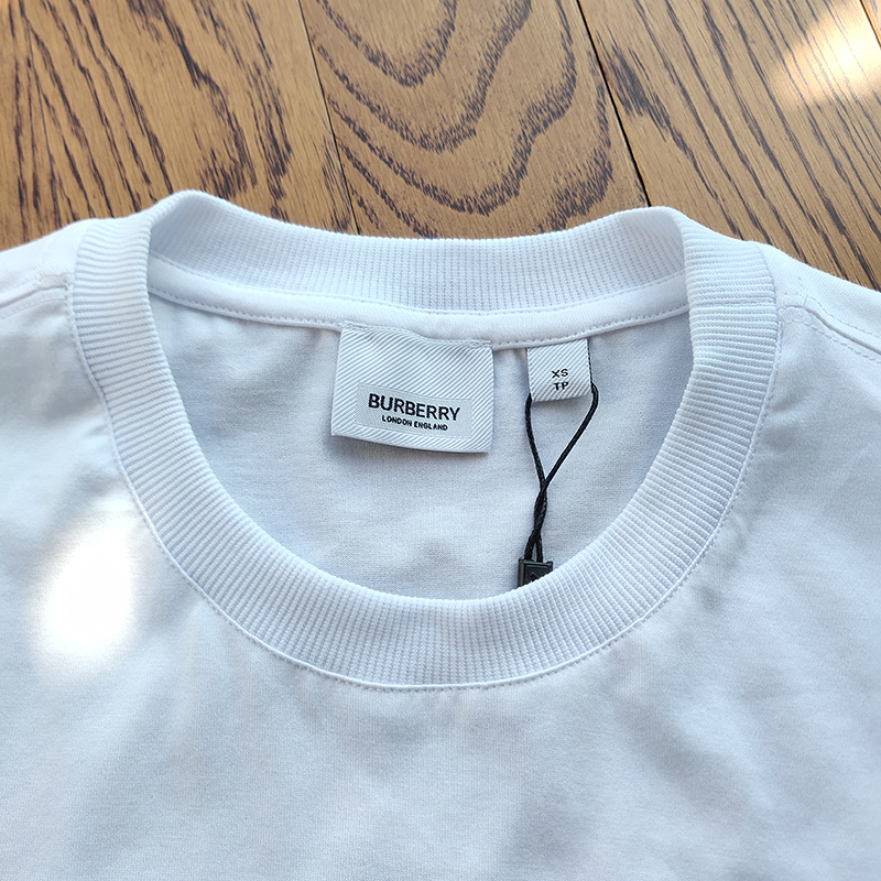 Футболка Burberry Base With Logo "White" фото № 4