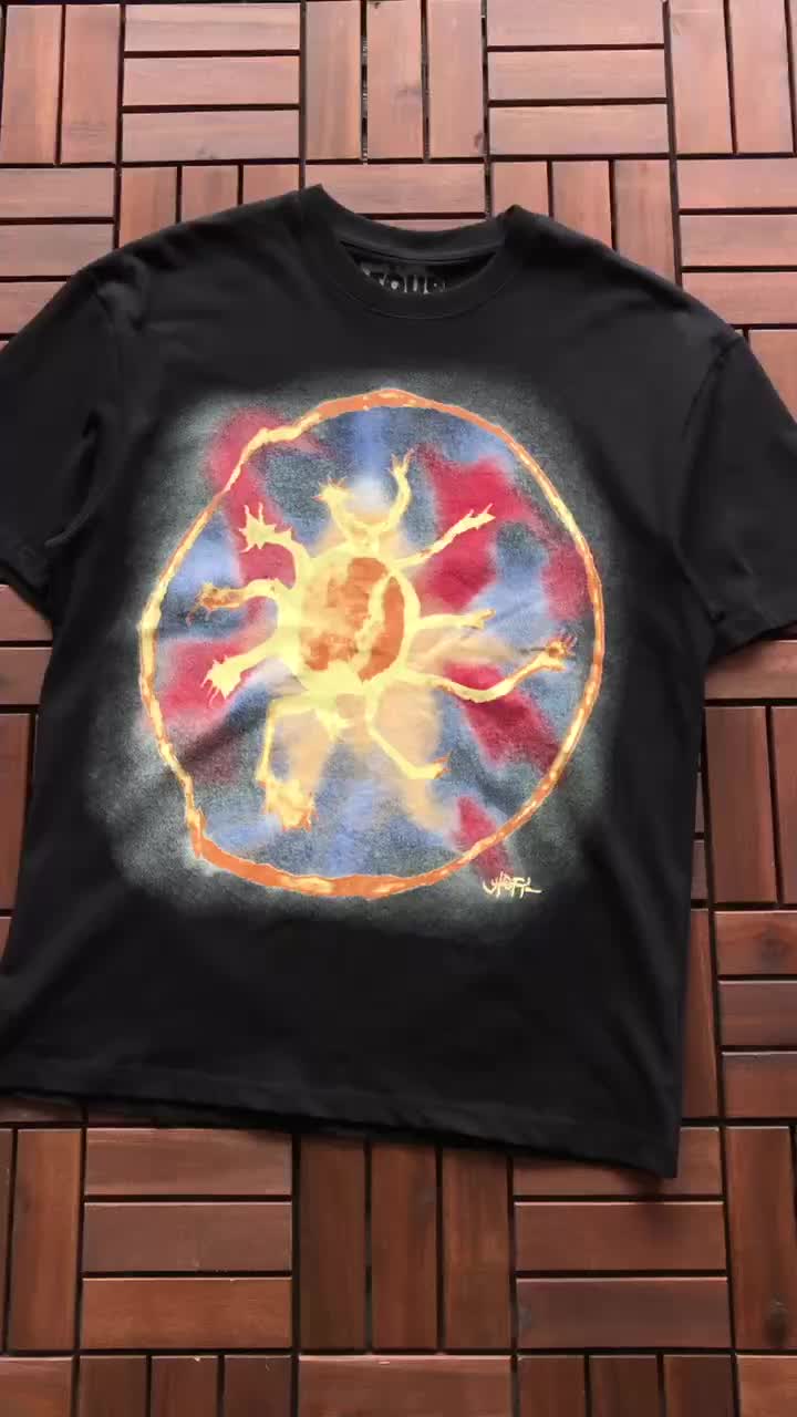 Футболка Cactus Jack Merch Sun Inside Circle "Black" фото № 8