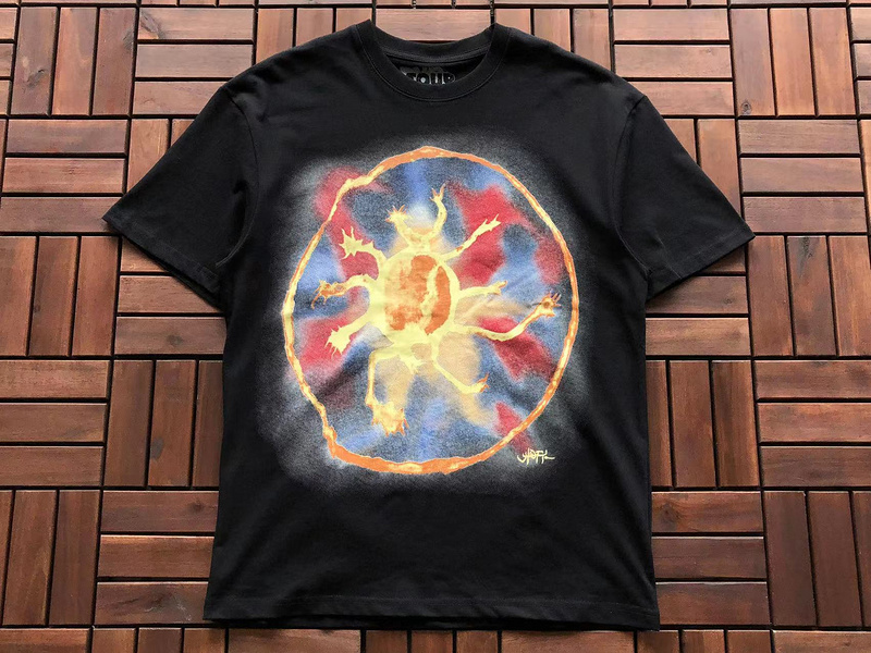 Футболка Cactus Jack Merch Sun Inside Circle "Black" фото № 2