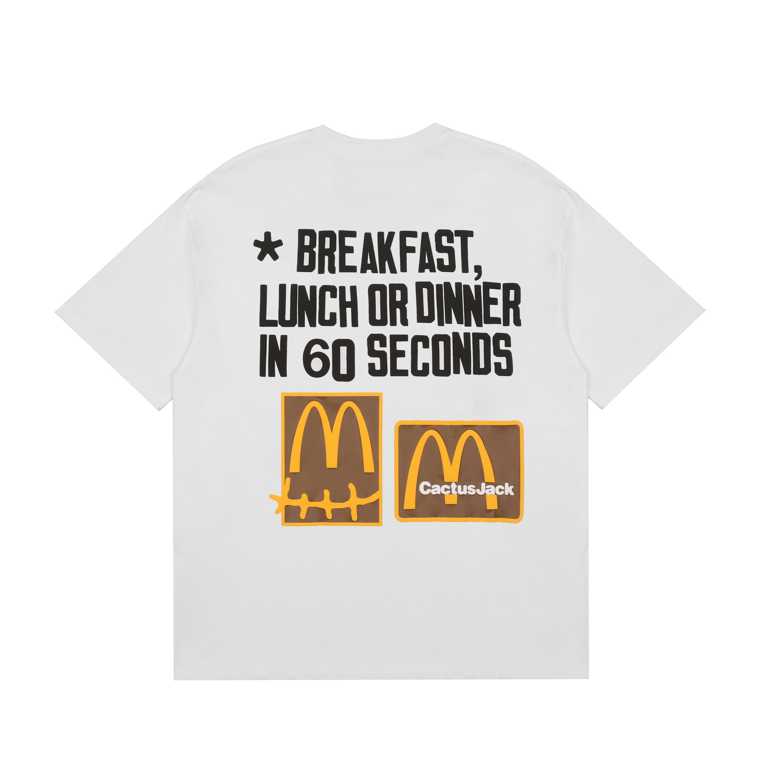 Футболка Cactus Jack Merch McDonald’s Breakfast in 60 Seconds "White" фото № 2