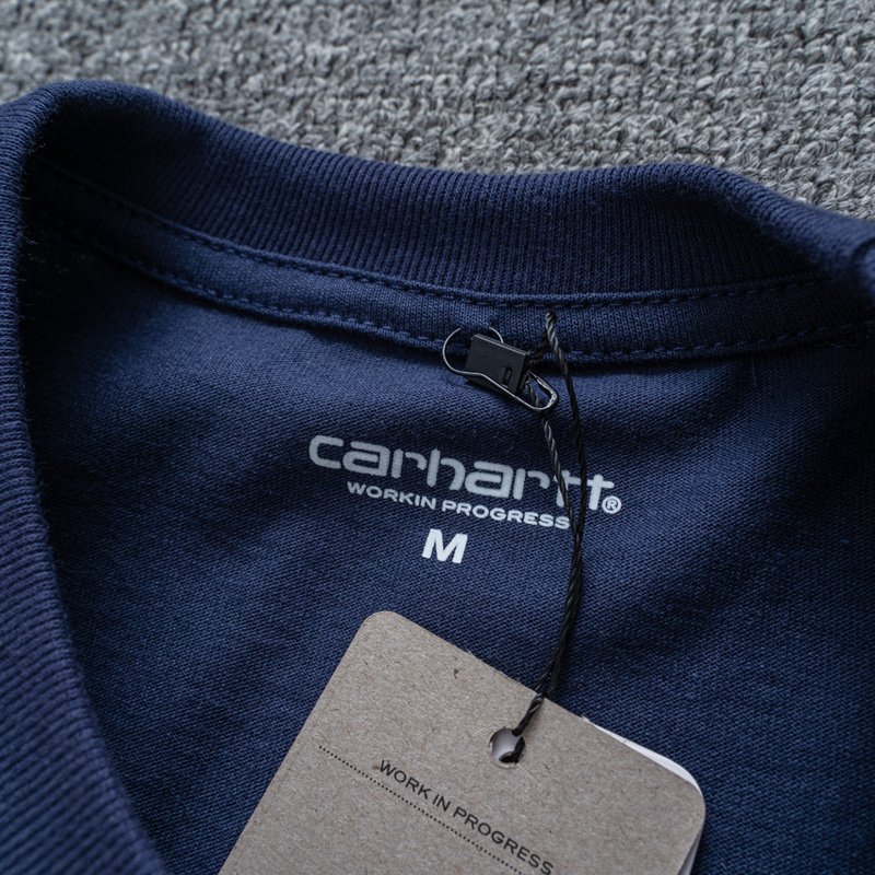 Футболка Carhartt With Logo On The Pocket "Blue" фото № 5