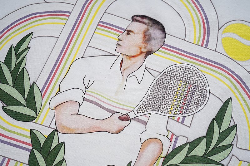 Футболка Casablanca Man With Tennis Racket "White" фото № 3