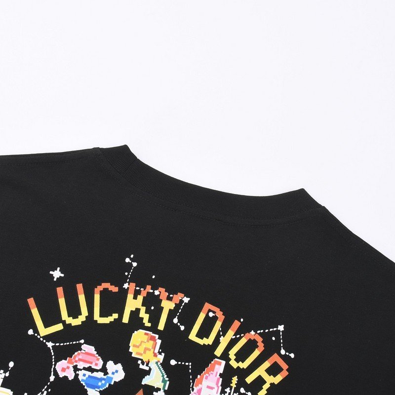 Футболка Christian Dior With Cartoon Print Of Constellations "Black" фото № 4