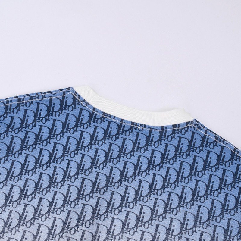 Футболка Christian Dior Half Painted "White/Blue" фото № 7