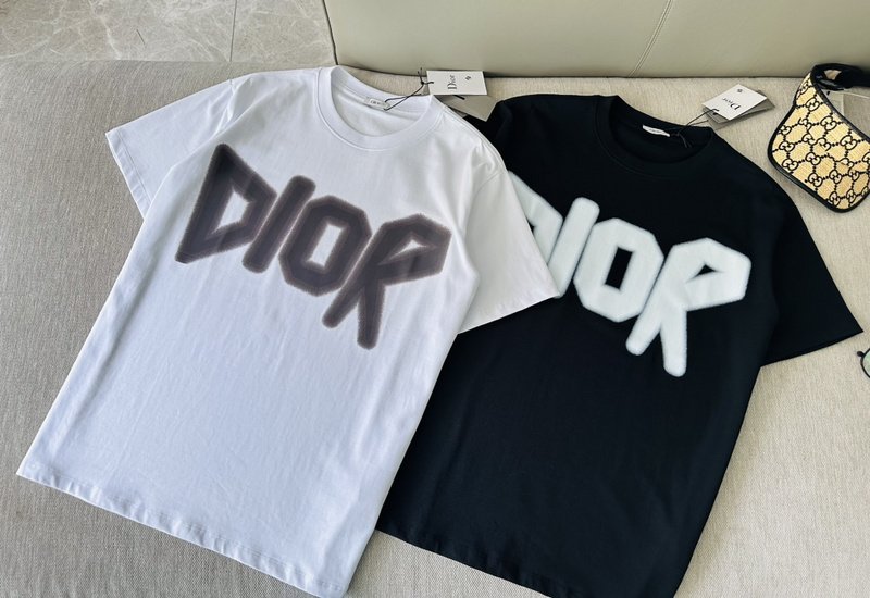 Футболка Christian Dior Big Logo "Black" фото № 6