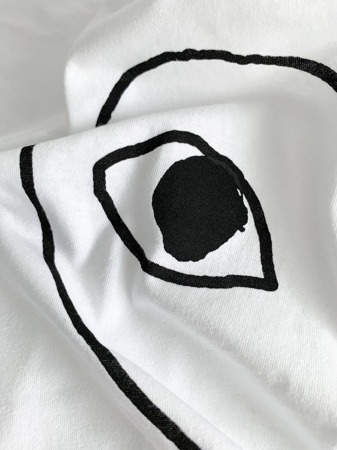 Футболка Comme des Garçons Play Black Heart "White" фото № 3