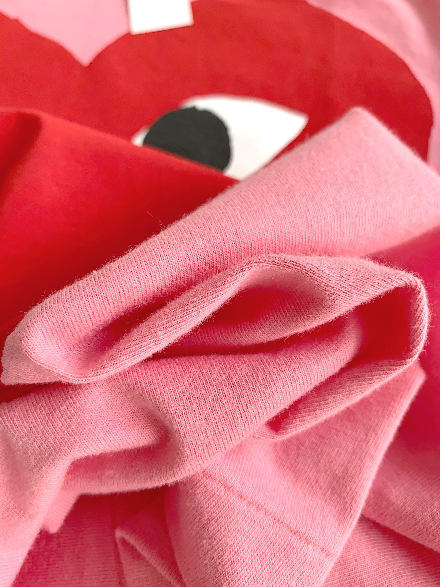 Футболка Comme des Garçons Play Red Heart Eyes "Pink" фото № 3