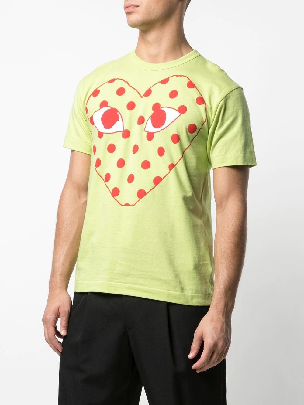 Футболка Comme des Garçons Play Minimalist Heart "Green" фото № 3