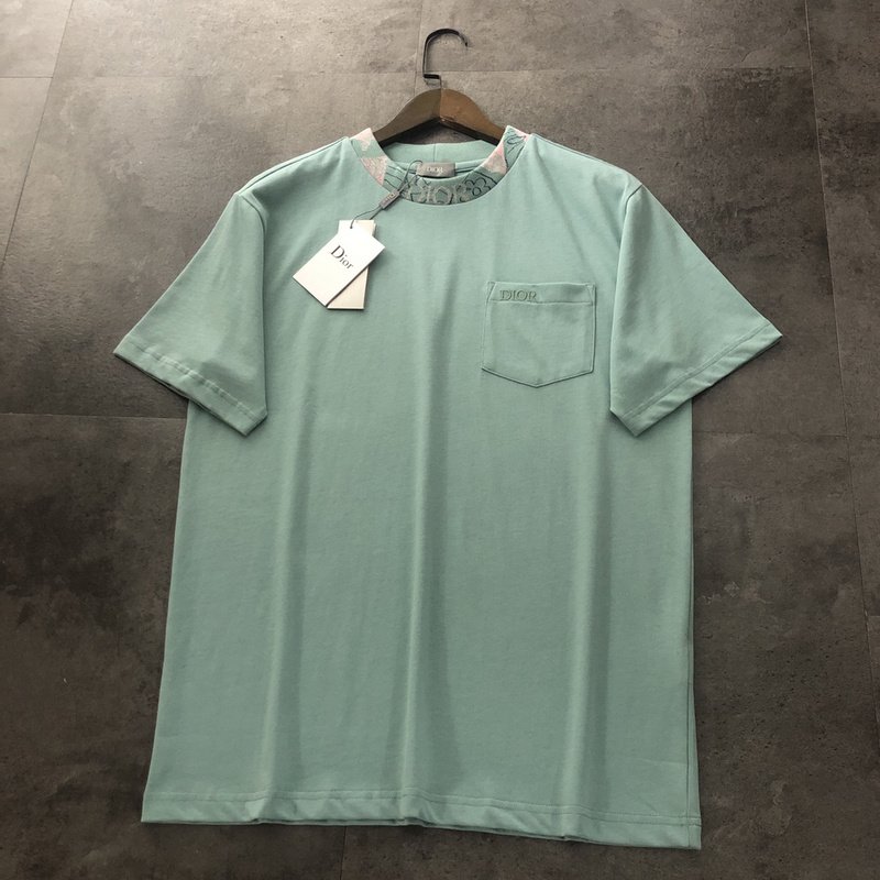 Футболка Dior With Designer Patch And Pocket "Mint" фото № 5
