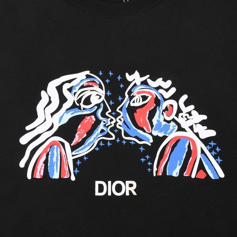 Футболка Dior Abstract Silhouettes "Black" фото № 7