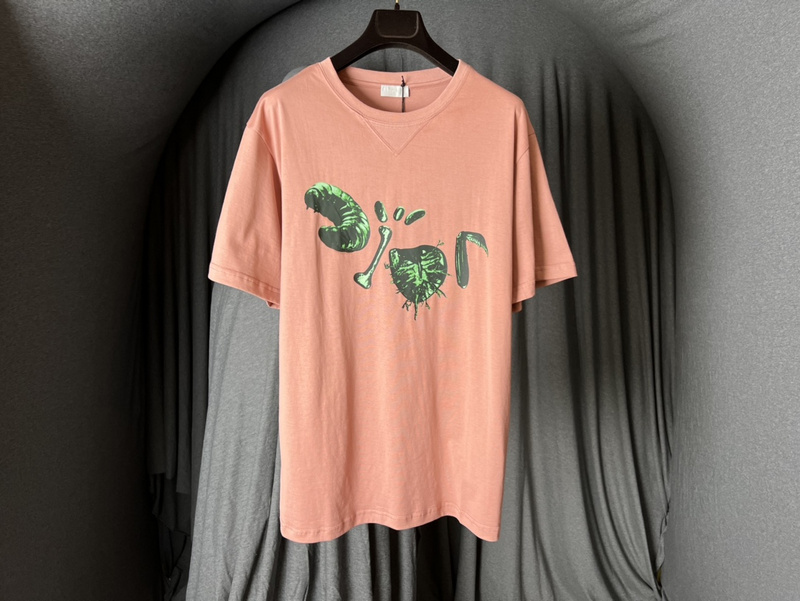 Футболка Dior Insect Logo "Pink" фото № 5