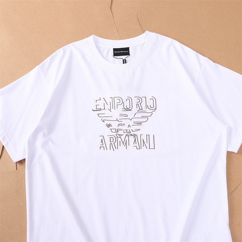 Футболка Emporio Armani Big Front Logo "White" фото № 3