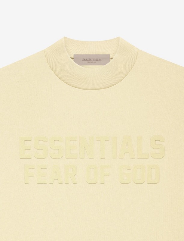 Футболка Fear Of God In Text Style "Cream/Yellow" фото № 2