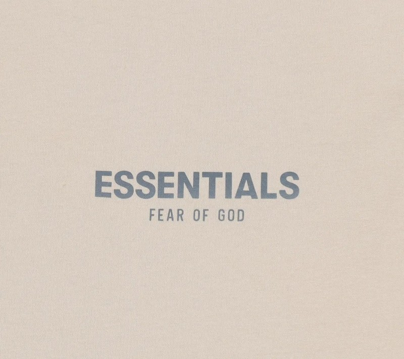 Футболка Fear Of God Logo Inscription - Classic "Beige" фото № 3