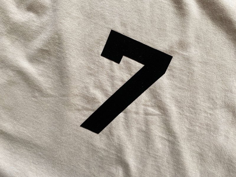 Футболка Fear Of God Number Seven With Patch "White" фото № 6