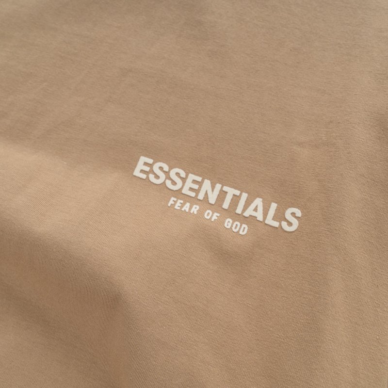 Футболка Fear Of God With White Text Brand Logo "Brown" фото № 8