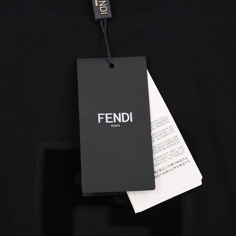 Футболка Fendi Double Logo "Black" фото № 2