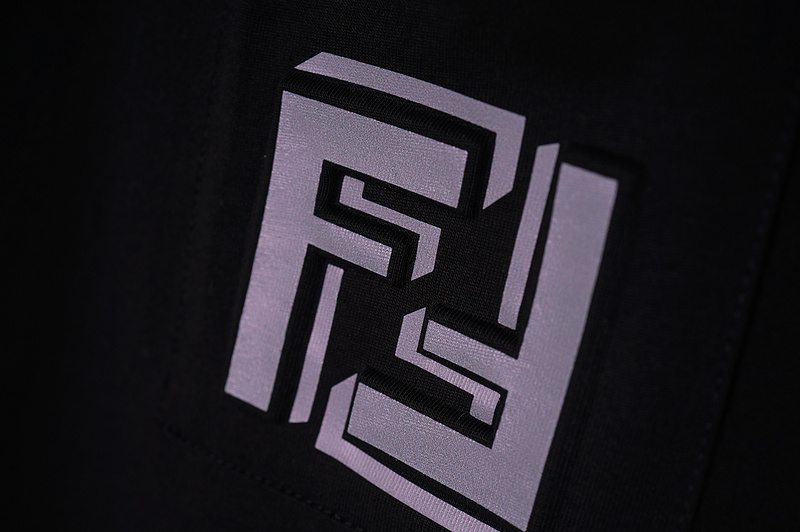 Футболка Fendi Brand Logo On The Pocket "Black" фото № 4