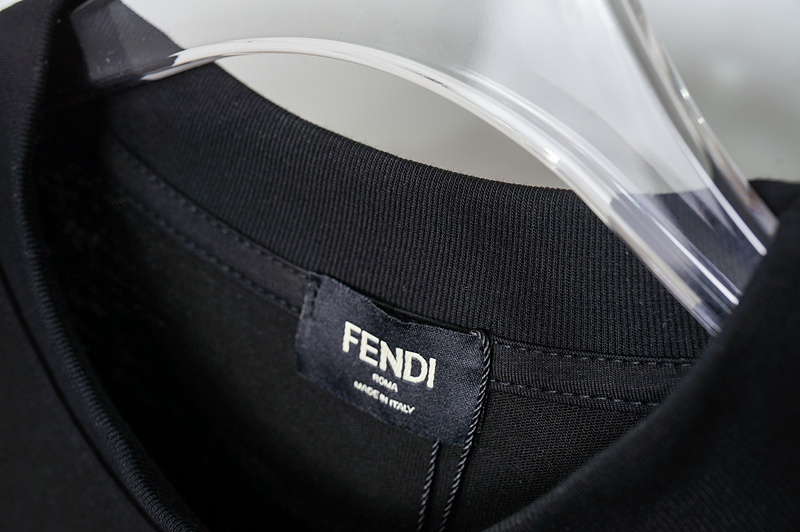 Футболка Fendi Brand Logo On The Pocket "Black" фото № 5