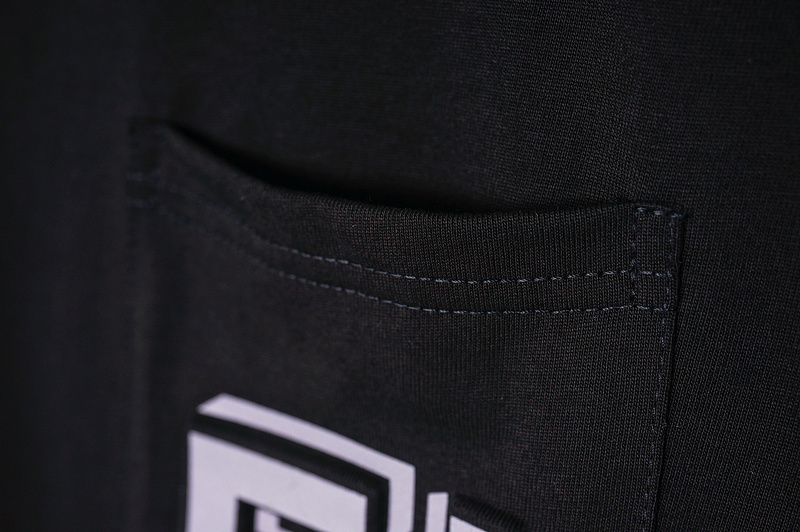 Футболка Fendi Brand Logo On The Pocket "Black" фото № 7