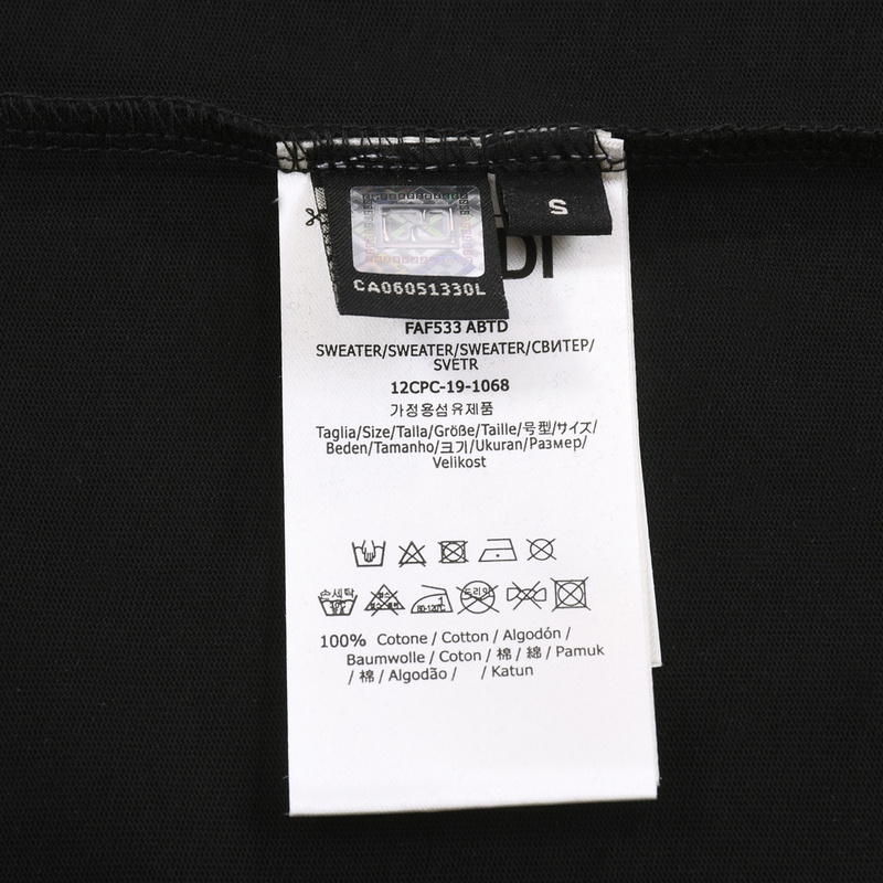 Футболка Fendi With Rhinestone Emblem "Black" фото № 6